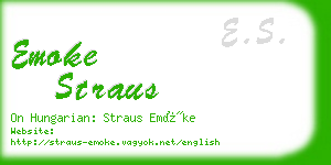 emoke straus business card